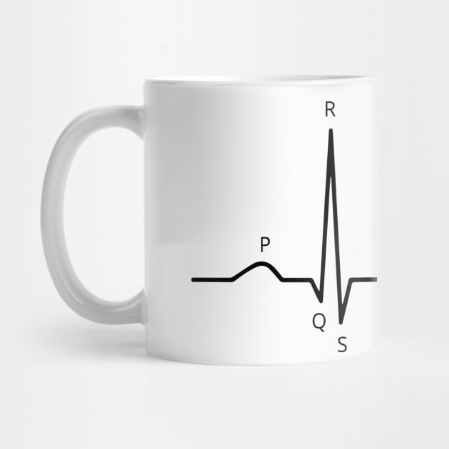 PQRST Funny Nurse Memes Electrocardiogram Wave ECG by Just Kidding Co.